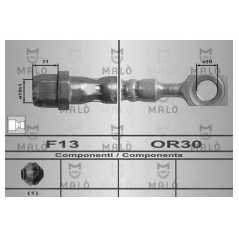 MALO Ελαστικοί σωλήνες φρένων (μαρκούτσια) 80633 MINI