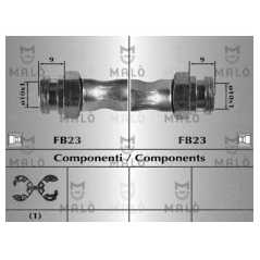 MALO Ελαστικοί σωλήνες φρένων (μαρκούτσια) 8921 FIORINO (147) 1980-1993