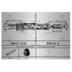 MALO Ελαστικοί σωλήνες φρένων (μαρκούτσια) 8610 KA (RB_) 1996-2008