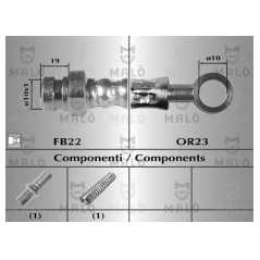 MALO Ελαστικοί σωλήνες φρένων (μαρκούτσια) 8694 CARISMA (DA_) 1995-2006, SPACE STAR (DG_A) 1998-2004, S40 I (VS) 1995-2003