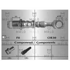 MALO Ελαστικοί σωλήνες φρένων (μαρκούτσια) 80277 ASTRA H (L48) 2004, ASTRA H GTC (L08) 2005