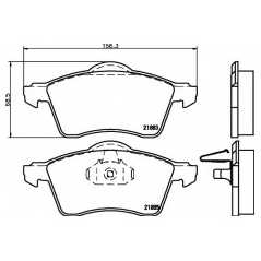 HELLA PAGID Σετ τακάκια 8DB 355 008-011 HELLA, PAGID, VW, TRANSPORTER, IV, TD, TDI, VR, WVA