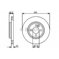 BOSCH Δισκόπλακα 0 986 479 437 MINI (R56) 2006, MINI CLUBMAN (R55) 2007, MINI CLUBVAN (R55) 2012