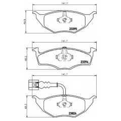 HELLA PAGID Σετ τακάκια 8DB 355 009-021 A2 (8Z0) 2000-2005