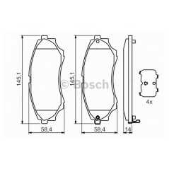 BOSCH Σετ τακάκια 0 986 494 323 SERIE (UN) 1998-2006