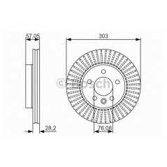 BOSCH Δισκόπλακα 0 986 479 154 BOSCH, VW, AMAROK, TDI, TSI