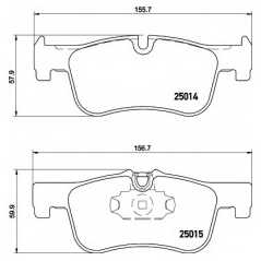 HELLA PAGID Σετ τακάκια 8DB 355 020-201 1 (F20) 2010, 1 (F21) 2011