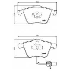 HELLA PAGID Σετ τακάκια 8DB 355 011-711 HELLA, PAGID, AUDI, TDI, TFSI, FSI, WVA