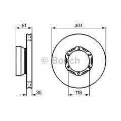 BOSCH Δισκόπλακα 0 986 478 456 BOSCH, MERCEDES, BENZ, VARIO, DA, DT