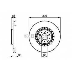 BOSCH Δισκόπλακα 0 986 479 202 XC90 I 2002