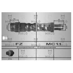 MALO Ελαστικοί σωλήνες φρένων (μαρκούτσια) 80212 RENAULT, CLIO, III, MODUS, GRAND