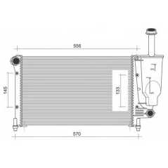 MAGNETI MARELLI Ψυγείο κινητήρα 350213107300 PANDA (169) 2003