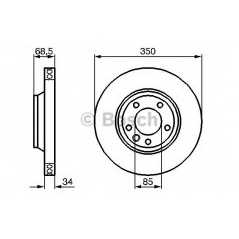 BOSCH Δισκόπλακα 0 986 479 251 Q7 (4L) 2006, CAYENNE 2010, CAYENNE (955) 2002-2010