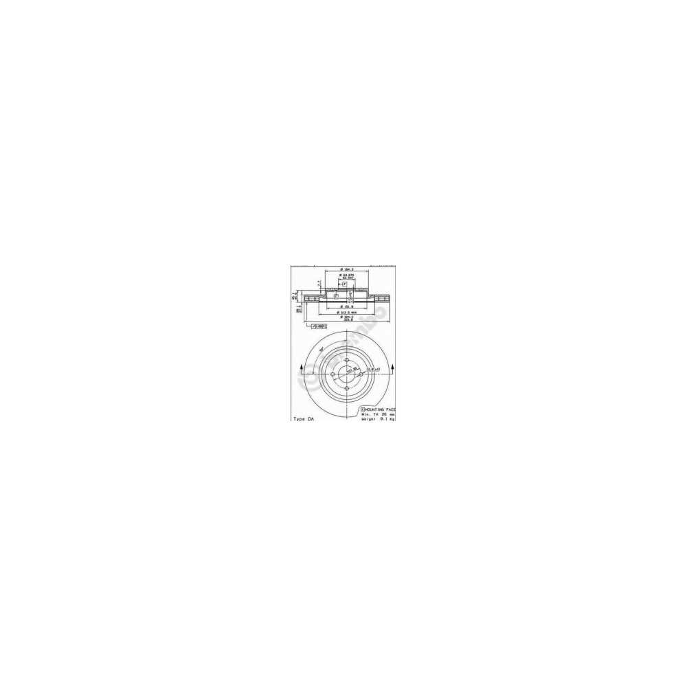 BRECO Δισκόπλακα BS 8454 FORD, FOCUS, DAW, DBW, RS