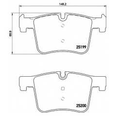 HELLA PAGID Σετ τακάκια 8DB 355 015-781 1 (F20) 2010, 1 (F21) 2011, X3 (F25) 2010, X4 (F26) 2014