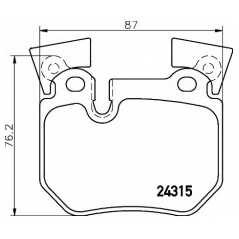 HELLA PAGID Σετ τακάκια 8DB 355 012-551 1 (E81) 2004-2012, 1 (E87) 2003-2012, 3 (E90) 2005-2011