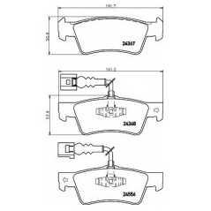 HELLA PAGID Σετ τακάκια 8DB 355 012-441 HELLA, PAGID, VW, TOUAREG, TDI, WVA