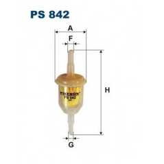 FILTRON Φίλτρο καυσίμου PS842 GX 0330, GX 5429, 438 4509, PHB 0004, STC 4202, 6 (119) 1979-1986, ARNA (920) 1983-1986, METRO 198