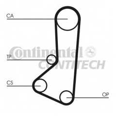CONTITECH Ιμάντας Χρονισμού CT510 COLT II (C1_A) 1982-1988, TREDIA (A21_) 1982-1988