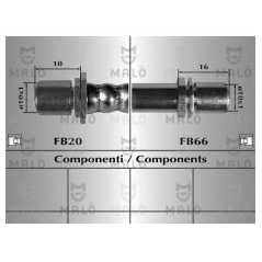 MALO Ελαστικοί σωλήνες φρένων (μαρκούτσια) 80145 TOYOTA, VW, RUNNER, KZN, VZN, HILUX, II
