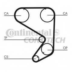 CONTITECH Ιμάντας Χρονισμού CT652 131 1974-1986, 132 1972-1982, ARGENTA (132A) 1977-1987, 2000 113HP 2000, RITMO I (138A) 1978-1