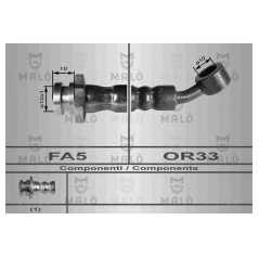 MALO Ελαστικοί σωλήνες φρένων (μαρκούτσια) 80056 ALMERA I (N15) 1995-2000