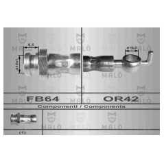 MALO Ελαστικοί σωλήνες φρένων (μαρκούτσια) 80041 626 IV (GE) 1991-1997
