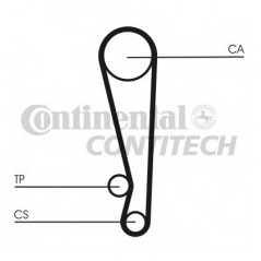 CONTITECH Ιμάντας Χρονισμού CT1024 856 8000, PRIDE (DA) 1990, SEPHIA (FA) 1995-1997, 121 I (DA) 1987-1990, 121 II (DB) 1990-1997