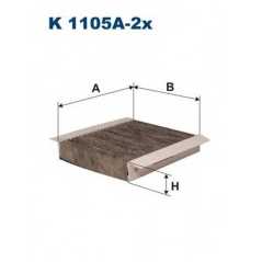 FILTRON Φίλτρο Καμπίνας K1105A-2x 147 (937) 2000-2010, 156 (932) 1997-2005, GT (937) 2003-2010