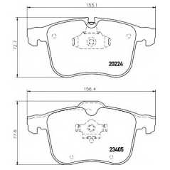 HELLA PAGID Σετ τακάκια 8DB 355 006-561 BLS 2006, SIGNUM 2003, VECTRA C 2002, VECTRA C GTS 2002, 3 (YS3F) 2002, 3X 2009