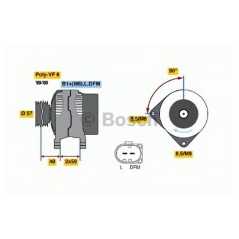 BOSCH Δυναμό & Εναλλάκτης Ρεύματος 0 124 615 038 BOSCH, SEAT, VW, AX, ALHAMBRA