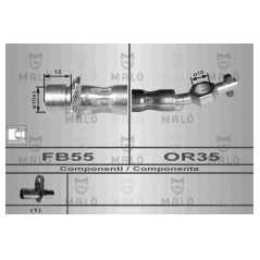 MALO Ελαστικοί σωλήνες φρένων (μαρκούτσια) 8953 AVENSIS (_T22_) 1997-2003