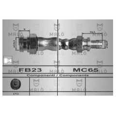 MALO Ελαστικοί σωλήνες φρένων (μαρκούτσια) 80558 COUPE (450) 1998-2004