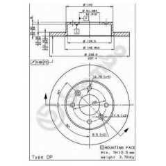 BRECO Δισκόπλακα BS 7310 LOGAN (LS_) 2004, LOGAN MCV (KS_) 2007, SANDERO 2008, 21 (B48_) 1989-1994, 9 (L42_) 1981-1989, TWINGO I