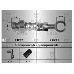 MALO Ελαστικοί σωλήνες φρένων (μαρκούτσια) 80357 MITSUBISHI, COLT, VI, CZT, DI