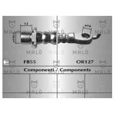 MALO Ελαστικοί σωλήνες φρένων (μαρκούτσια) 8957 TOYOTA, YARIS, TS, VVT, VERSO