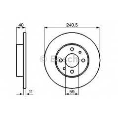 BOSCH Δισκόπλακα 0 986 478 342 BS51 1125, 145 (930) 1994-2001, 146 (930) 1994-2001, 155 (167) 1992-1997, 33 (907A) 1990-1994, 50