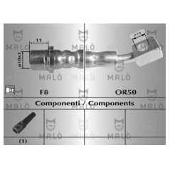 MALO Ελαστικοί σωλήνες φρένων (μαρκούτσια) 8937 OPEL, CORSA, CDTI, DI, DTI, TIGRA