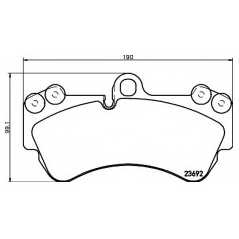 HELLA PAGID Σετ τακάκια 8DB 355 018-701 CAYENNE (955) 2002-2010