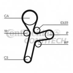 CONTITECH Σετ οδοντωτού ιμάντα CT1121K1 CT 1121, CRUZE (J300) 2009, EPICA (KL1_) 2005, LACETTI (J200) 2003, ANTARA 2006