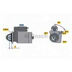 BOSCH Μίζα 0 001 106 017 BOSCH, DW, KW, RENAULT