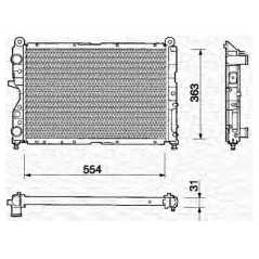 MAGNETI MARELLI Ψυγείο κινητήρα 350213108000 TEMPRA (159) 1990-1998, TIPO (160) 1987-1995, DEDRA (835) 1989-1999, DEDRA SW (835)