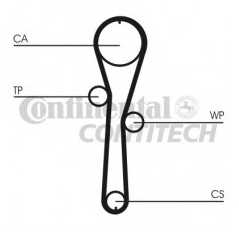 CONTITECH Σετ οδοντωτού ιμάντα CT1045K1 LOGAN (LS_) 2004, SANDERO 2008, SANDERO II 2012, 30 CW (FD) 2007-2012, KUBISTAR (X76) 20