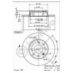 BRECO Δισκόπλακα BS 7253 BEDFORD, OPEL, VAUXHALL, CORSA, TR, KADETT, KAT