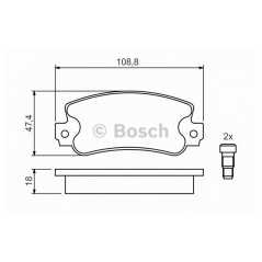 BOSCH Σετ τακάκια 0 986 424 098 SE 0211, Y10 1985-1995, 131 1974-1986, PANDA (141A_) 1980-2004, 1000 50HP 1000 44HP 1000, 4 50HP