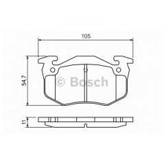 BOSCH Σετ τακάκια 0 986 460 970 XSARA (N1) 1997-2005, ZX (N2) 1991-1997, 106 II (1) 1996, 206 CC (2D) 2000, 9 (L42_) 1981-1989