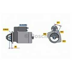 BOSCH Μίζα 0 001 109 306 BOSCH, IVECO, DAILY, III, CNG, IV, GV, DK, KK, GD, WD, MASSIF, HPI, HPT