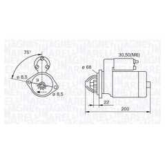 MAGNETI MARELLI Μίζα 063521074920 ASTRA J 2009, MERIVA B 2010