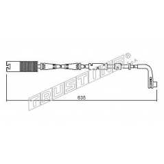 TRUSTING Δείκτης φθοράς τακάκι SU.205 1 (E81) 2004-2012, 1 (E87) 2003-2012, 3 (E90) 2005-2011