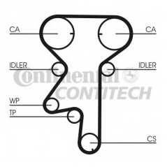 CONTITECH Ιμάντας Χρονισμού CT975 STD 1296 8000, LACETTI (J200) 2003, ASTRA H (L48) 2004, ASTRA H GTC (L08) 2005, MERIVA 2003-20